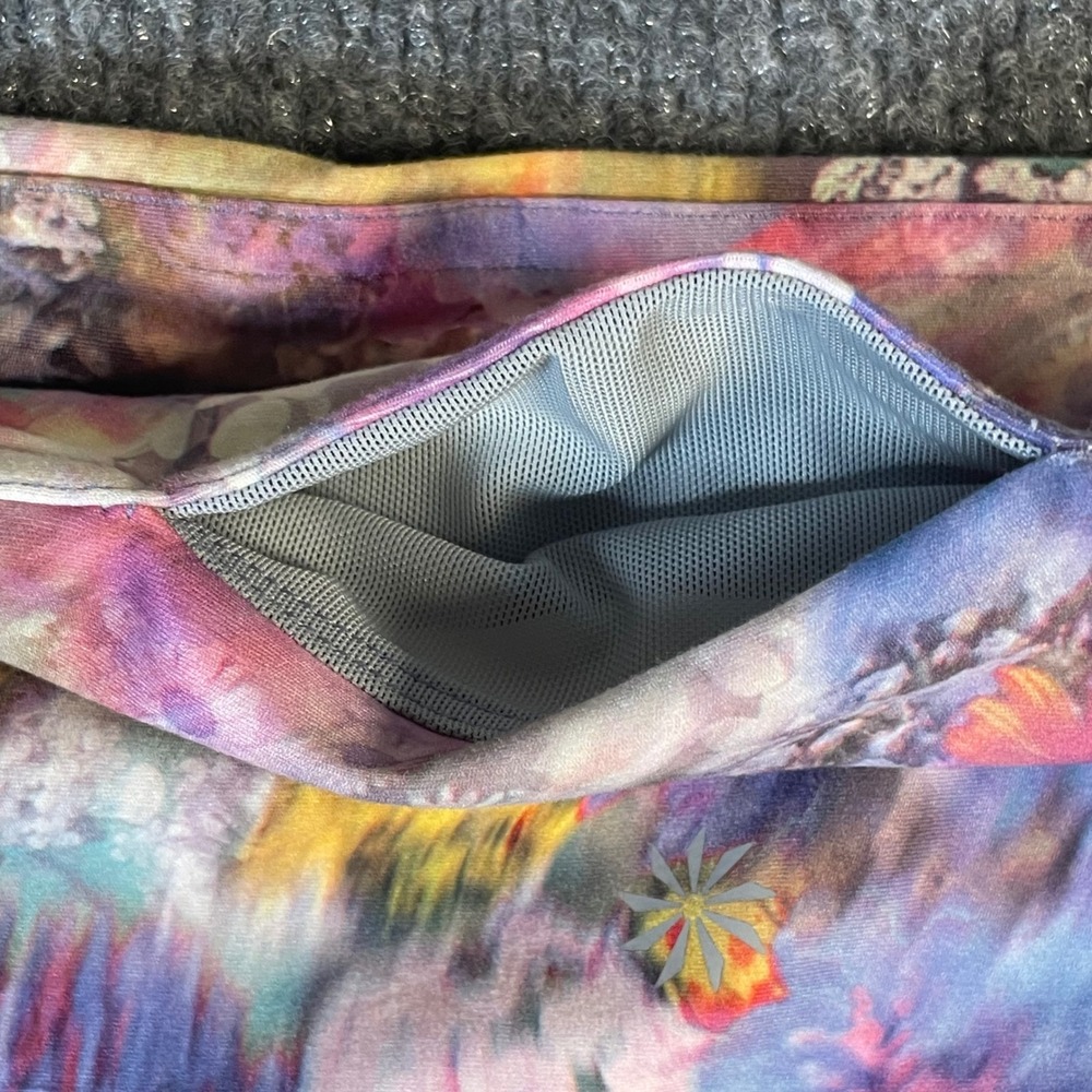 Athleta Elation Capri Leggings Women's XL‎ Botanical Floral Print Workout Yoga - Picture 4 of 9